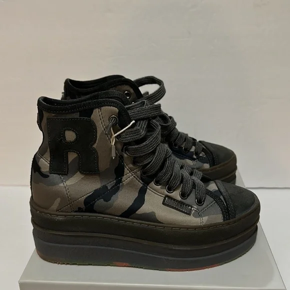 Brand new in box Rico Line Melody thunder Army Militare platform sneakers Sz 35 - Picture 2 of 9